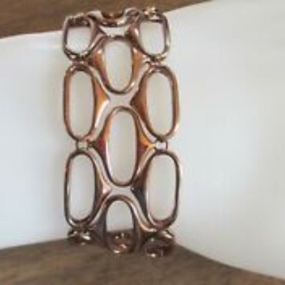 FOSSIL jewelry COPPER TONE link chain bracelet - Picture 2 of 3